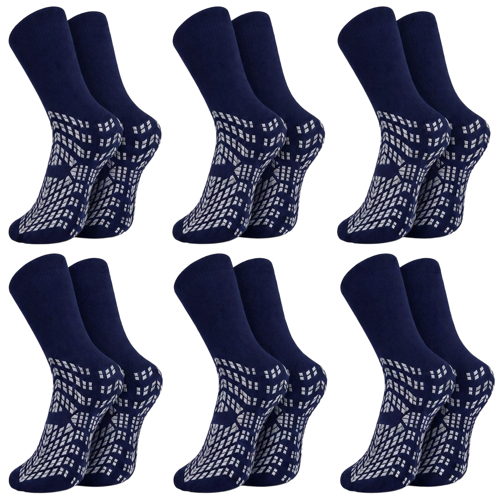 HCS Hospital Grip Socks — 6 Pairs